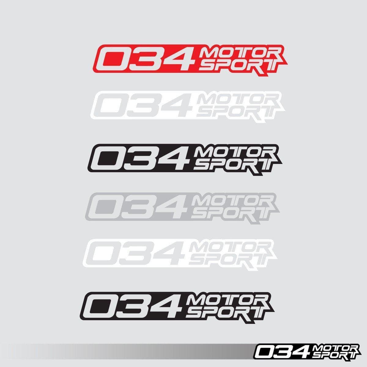 034-A04-0008-8-RFB Decal, Die Cut, 034Motorsport, Reflective Black, 8"