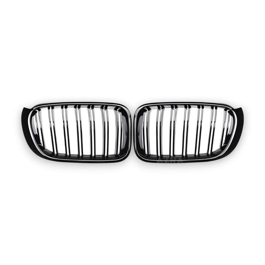 AZRA BMW X3 / X4 LCI | F25 / F26 | Gloss Black Front Grilles | 2014 - 2017
