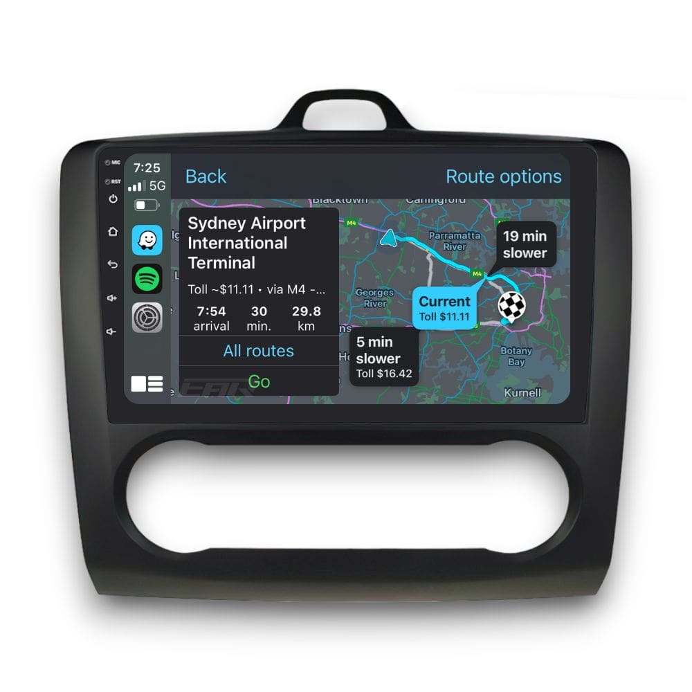 Ford Focus Automatic A/C (2008 - 2011) Multimedia 9" Touchscreen Display + Built-In Wireless Carplay & Android Auto - Euro Active Retrofits