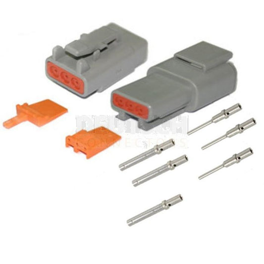 DTM Connector Kit 3-Pin Solid Terminals